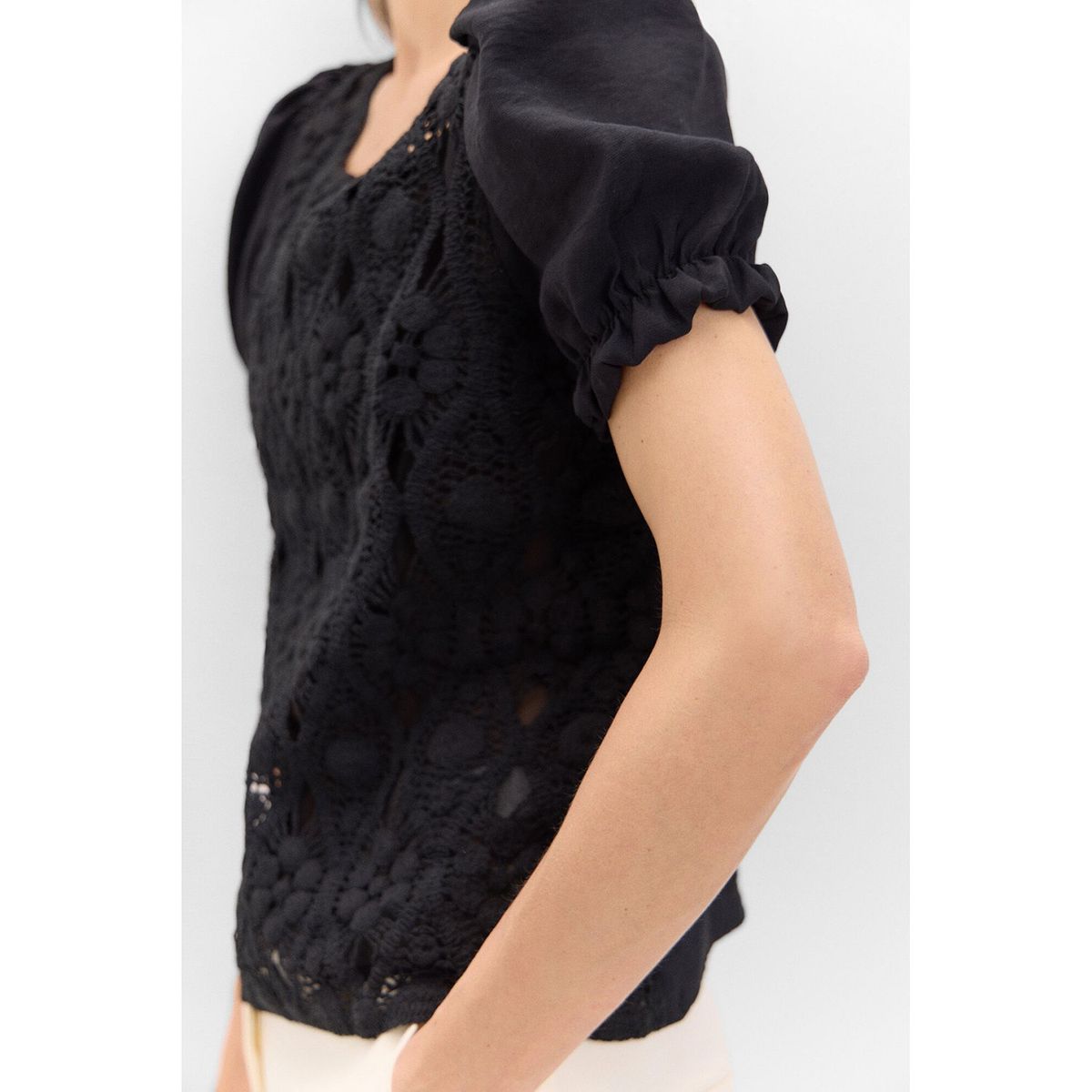 CORTEFIEL - Top Manga Corta Algodón Mujer Cortefiel