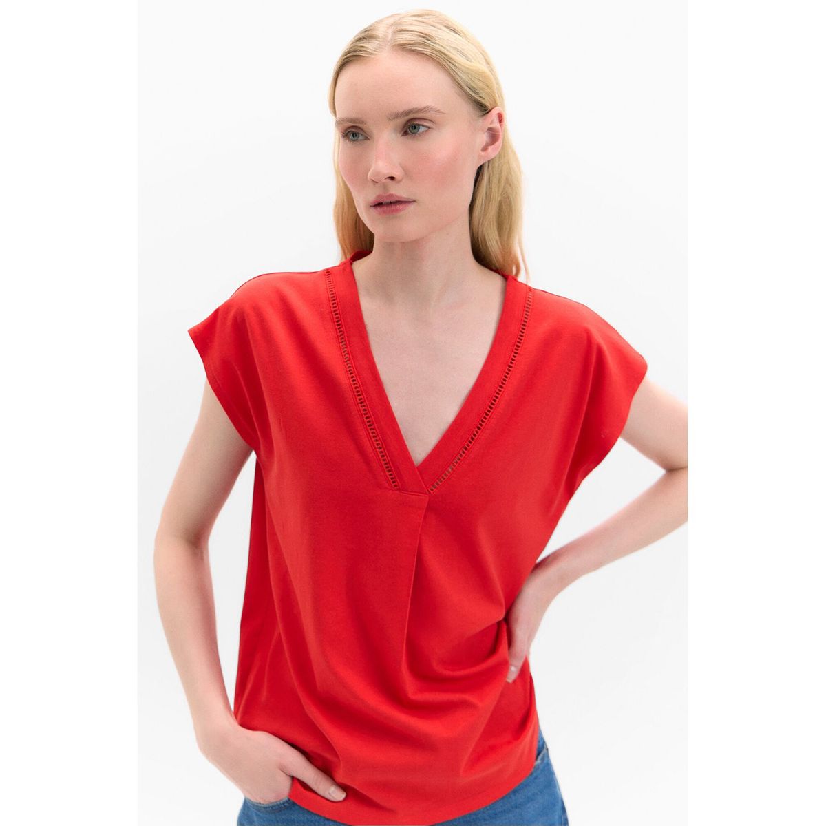 CORTEFIEL - Polo Manga Corta 100% Algodón Mujer Cortefiel