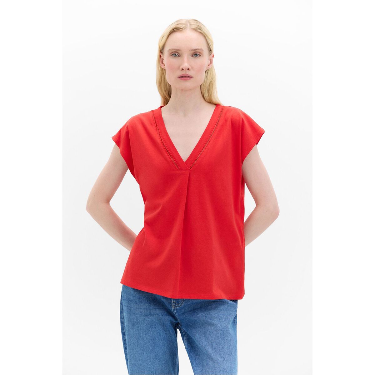 CORTEFIEL - Polo Manga Corta 100% Algodón Mujer Cortefiel