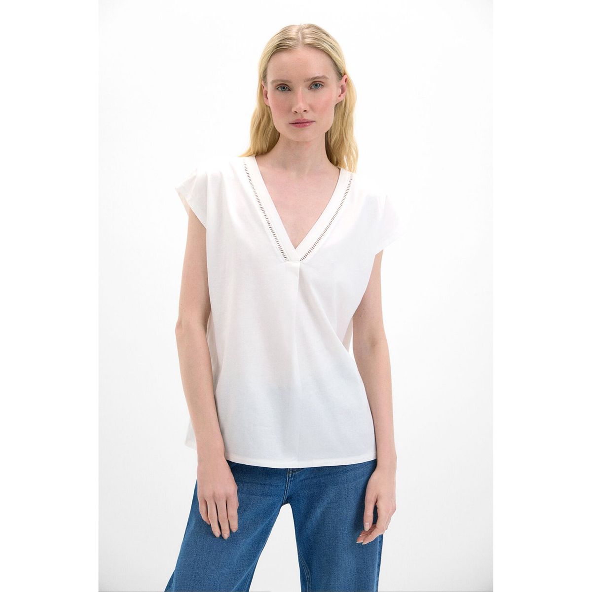 CORTEFIEL - Polo Manga Corta 100% Algodón Mujer Cortefiel