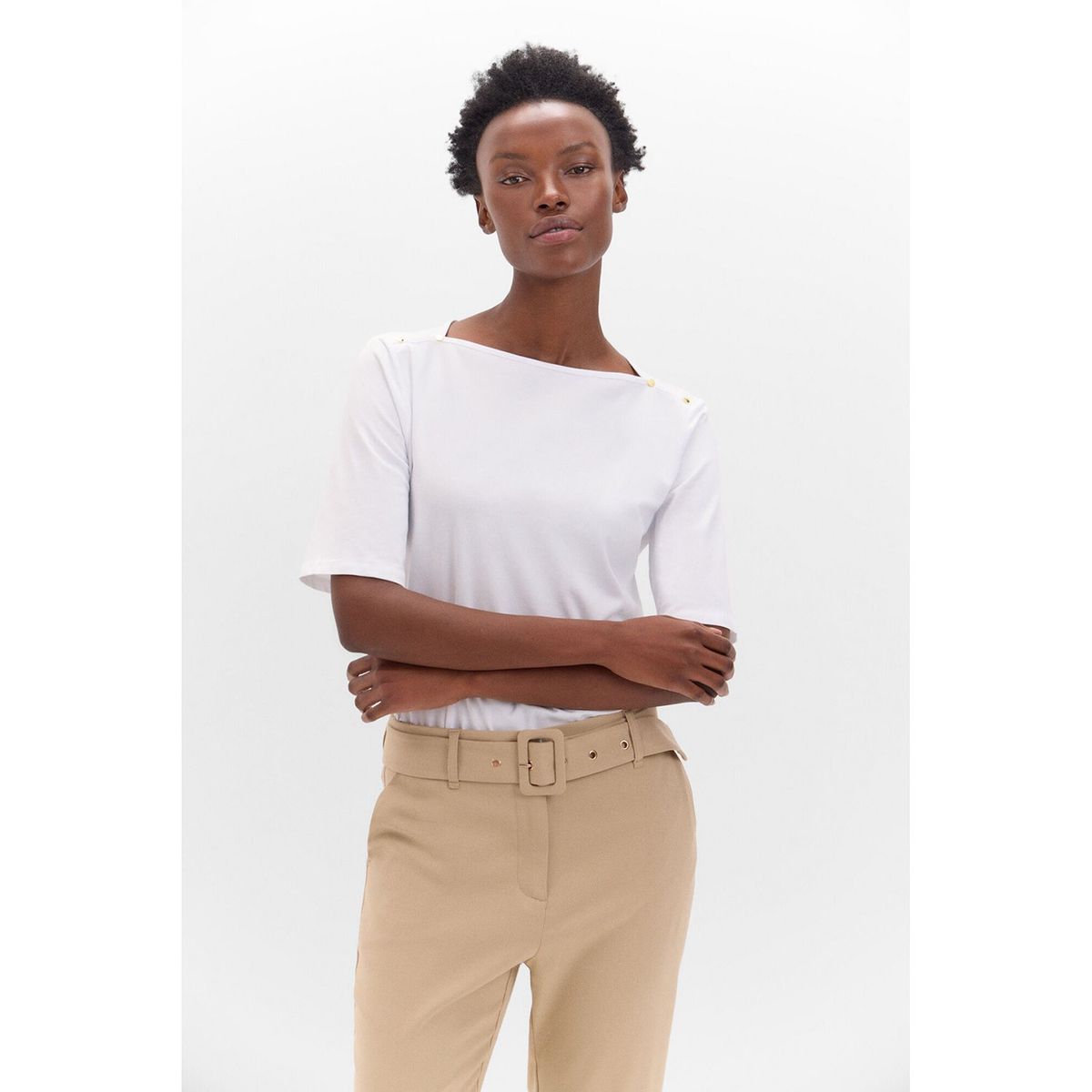 CORTEFIEL - Polo Manga Corta Algodón Mujer Cortefiel