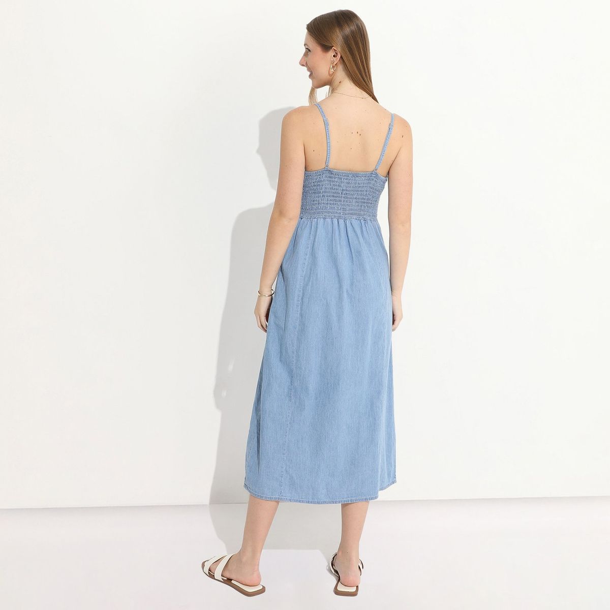 SYBILLA - Vestido Largo 100% Algodón Mujer Sybilla