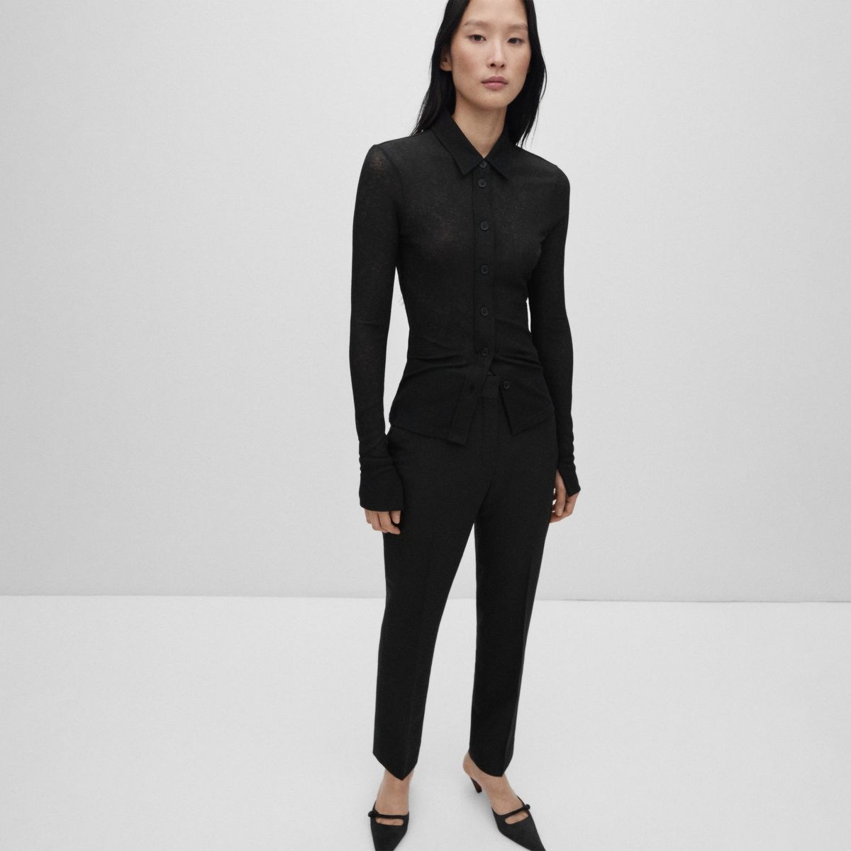 MANGO - Pantalón Straight Mujer Mango