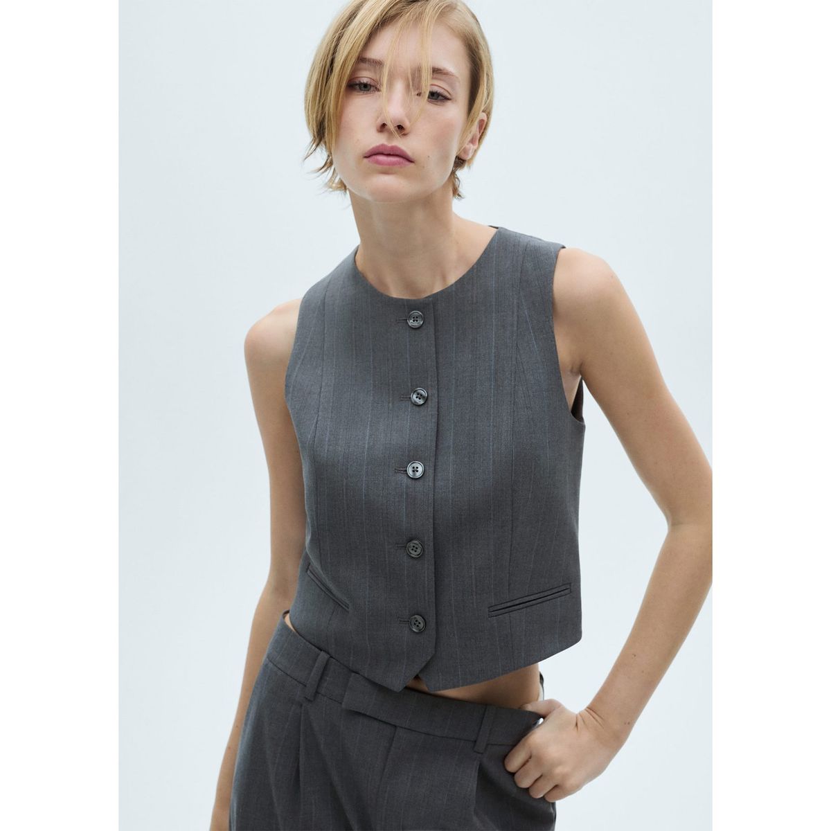 MANGO - Chaleco Casual Mujer Mango