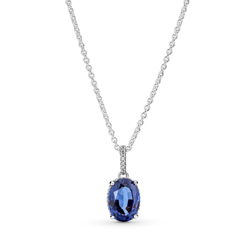 PANDORA - Collar Halo Brillante Azul