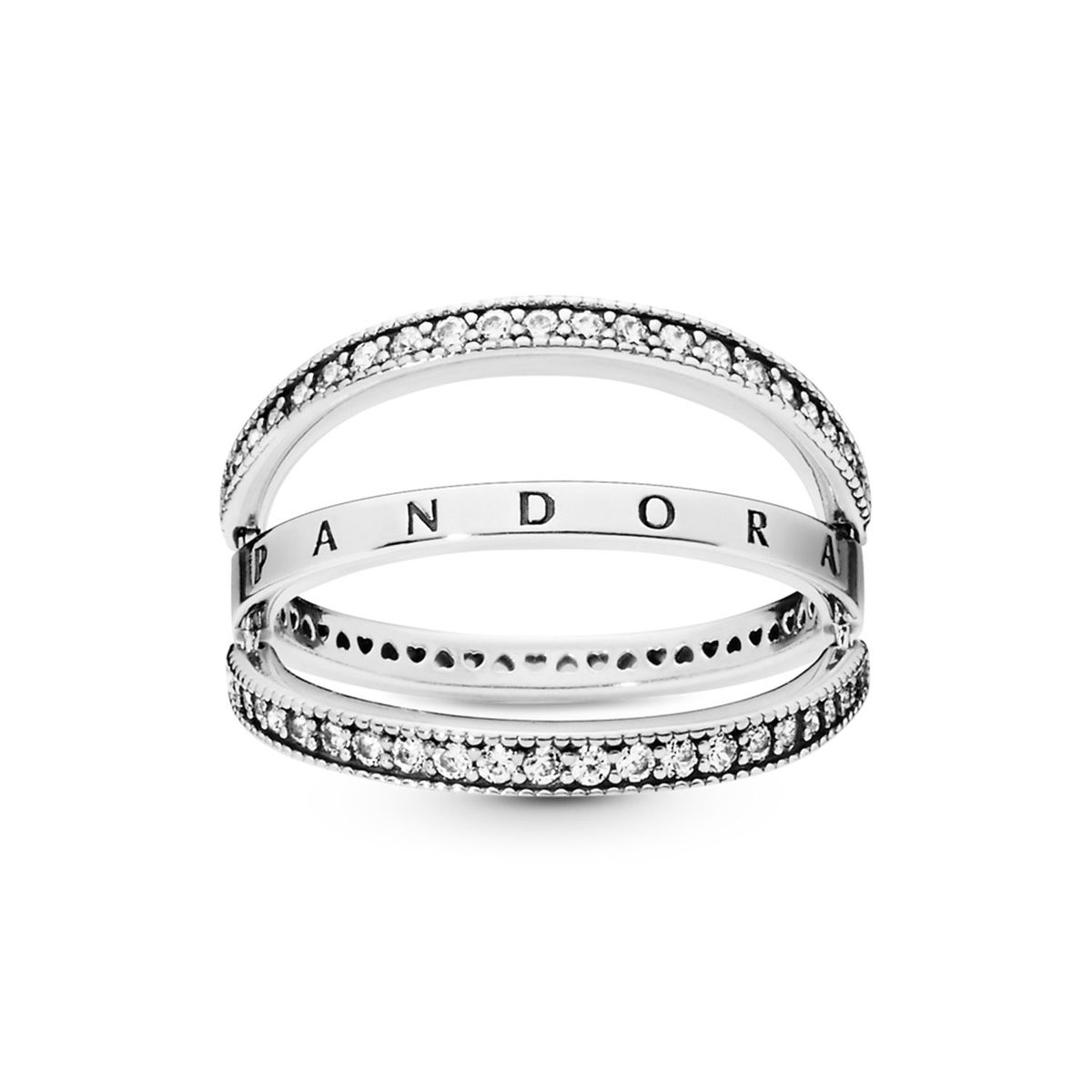 PANDORA - Anillo Corazones Intercambiables