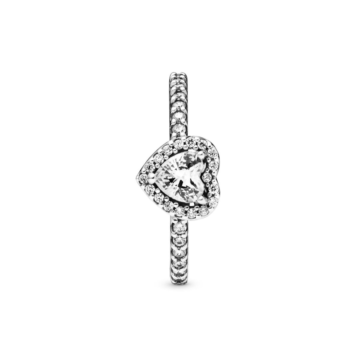 PANDORA - Anillo En Plata Corazon Elevado