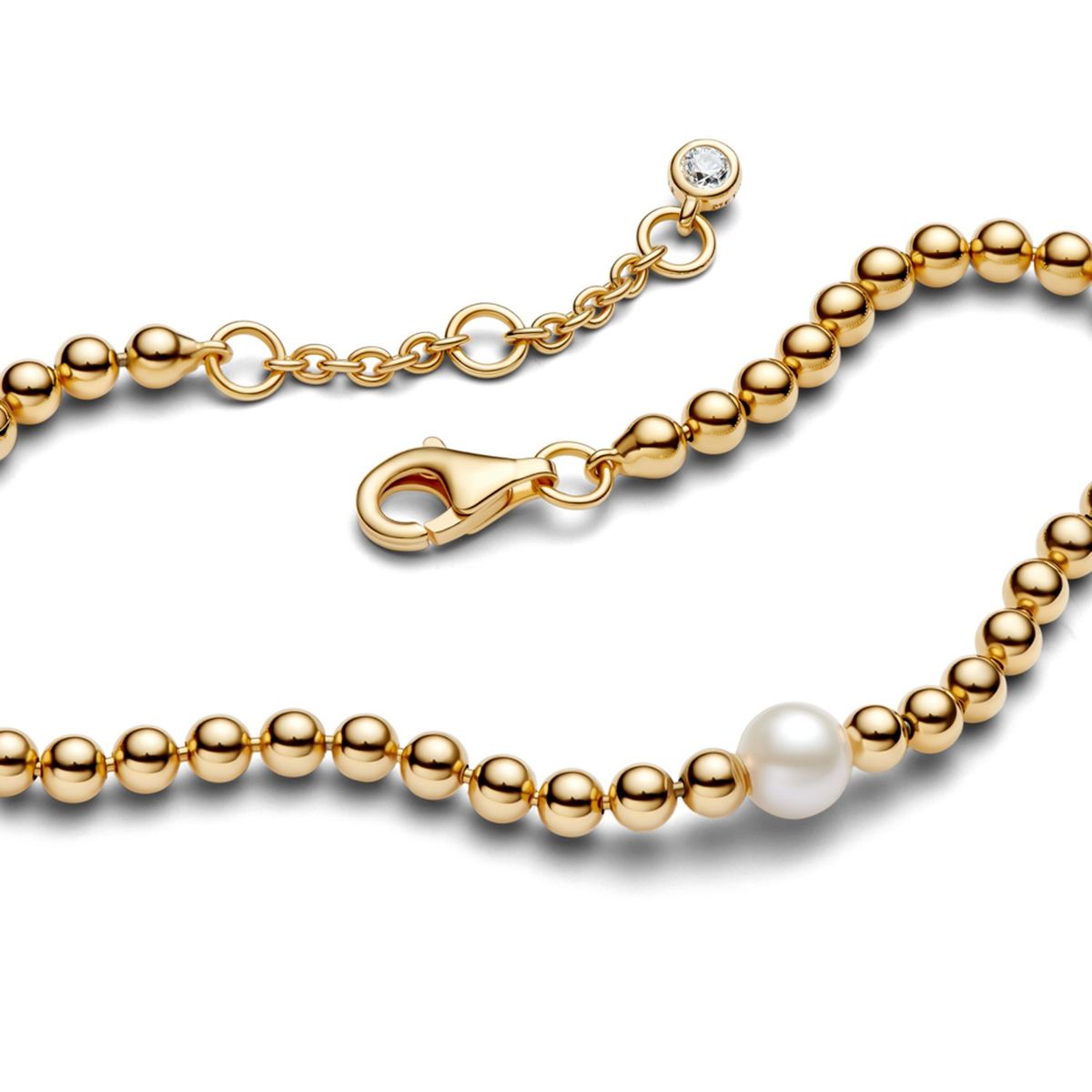 PANDORA - Pulsera Con Perlas Y Cuentas Shine