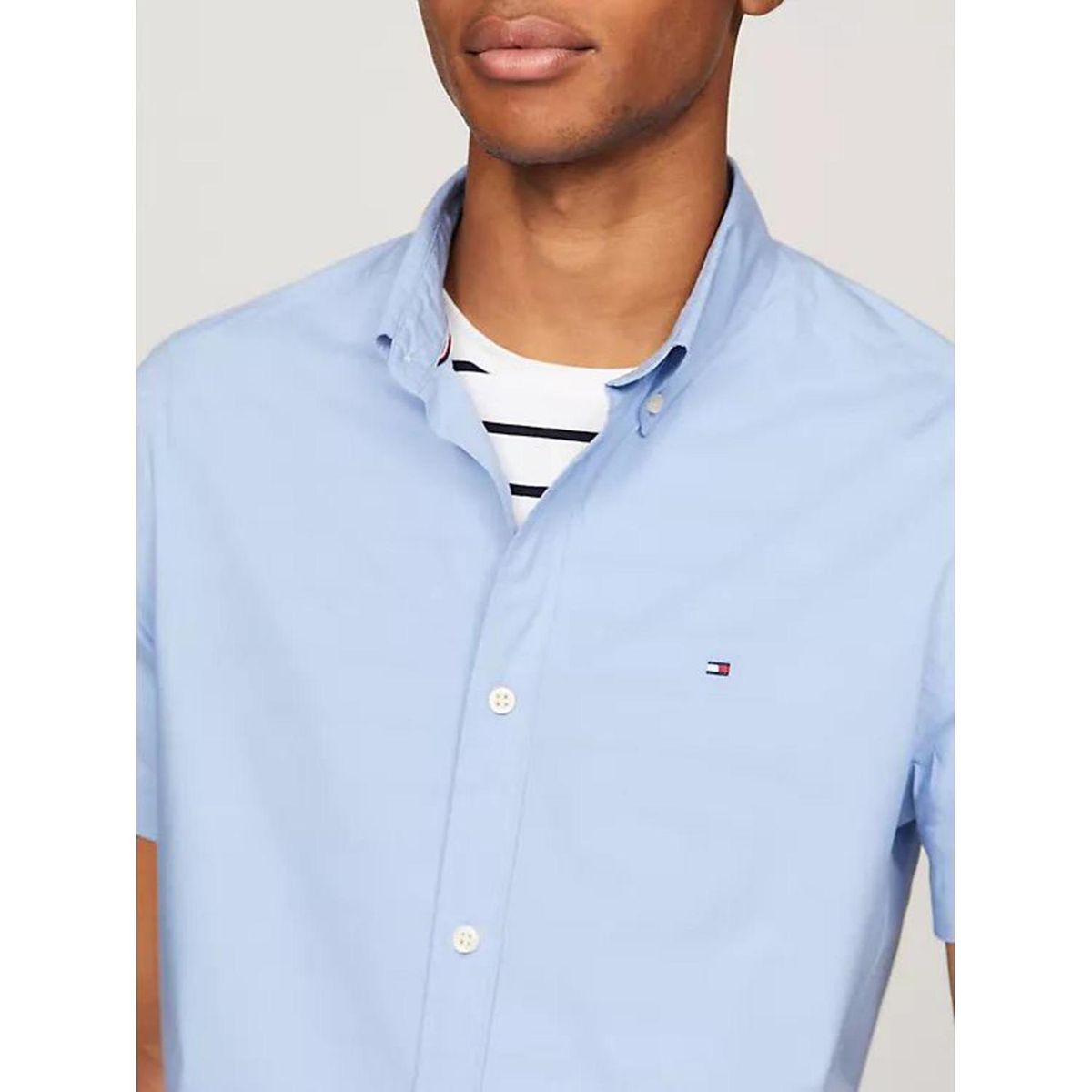 TOMMY HILFIGER - Camisa Manga Corta 100% Algodón Hombre Tommy Hilfiger