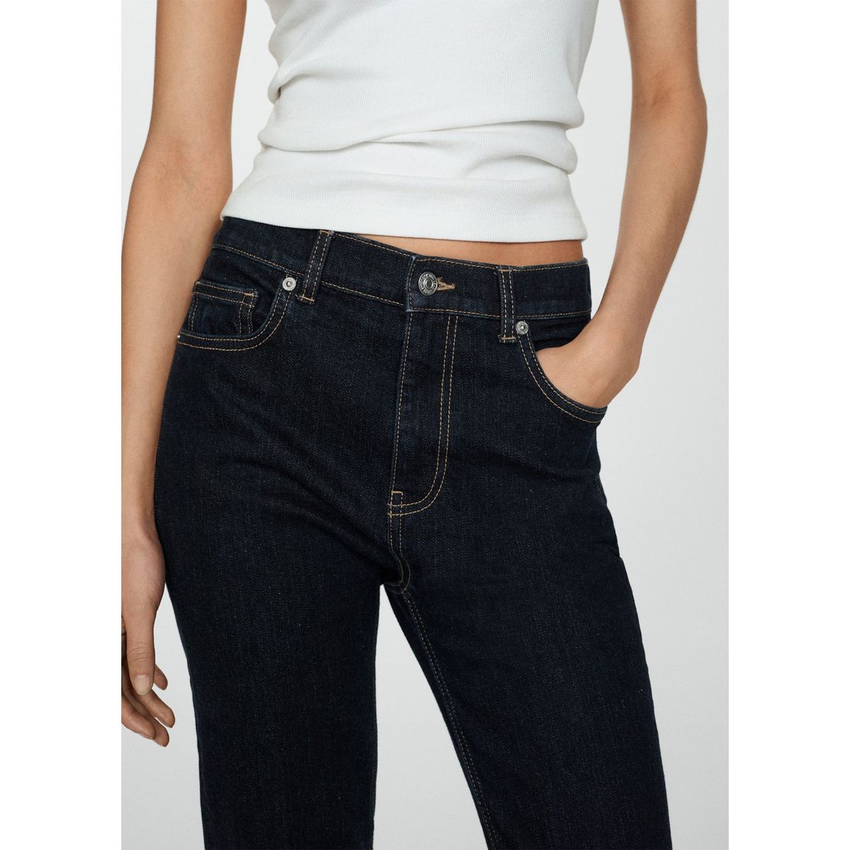 MANGO - Jean Flare Algodón Mujer Mango