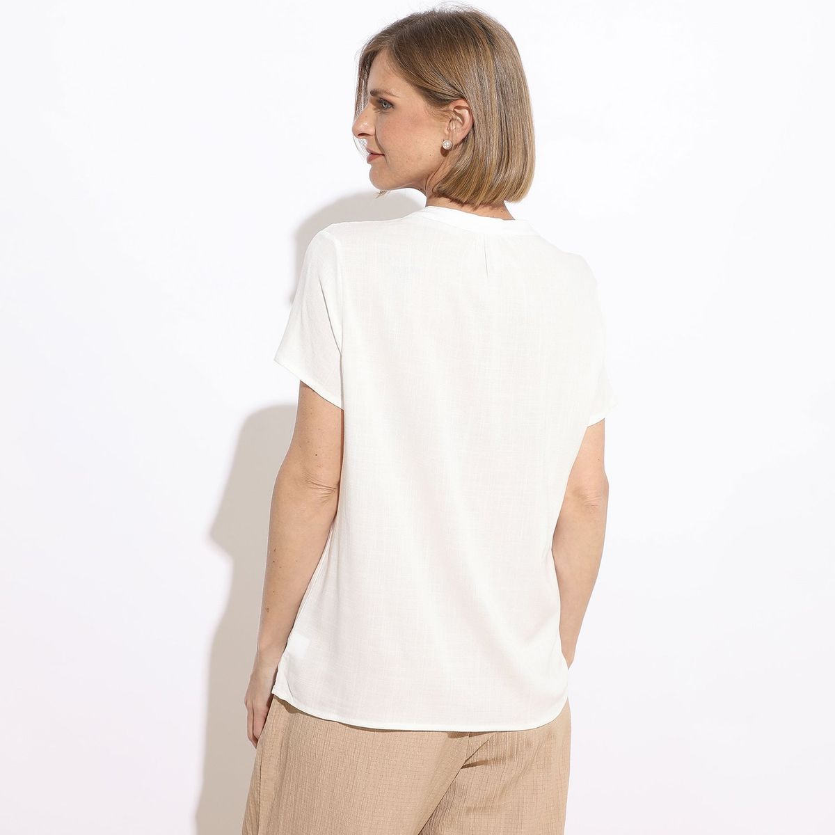 NEWPORT - Blusa Manga Corta Casual Mujer Newport