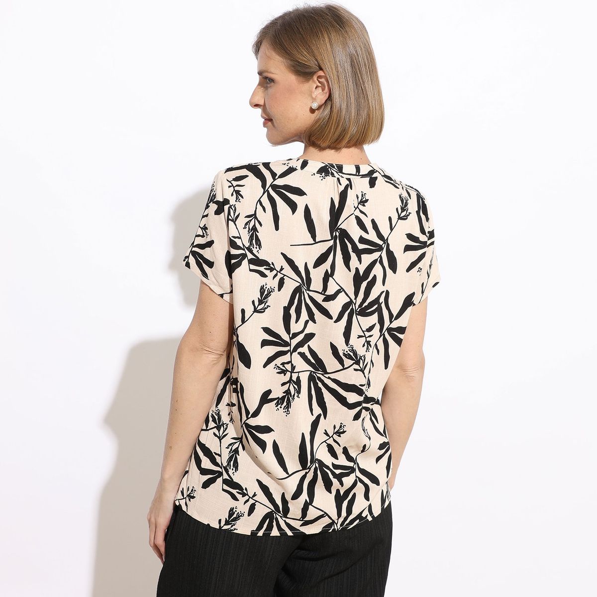 NEWPORT - Blusa Manga Corta Casual Mujer Newport