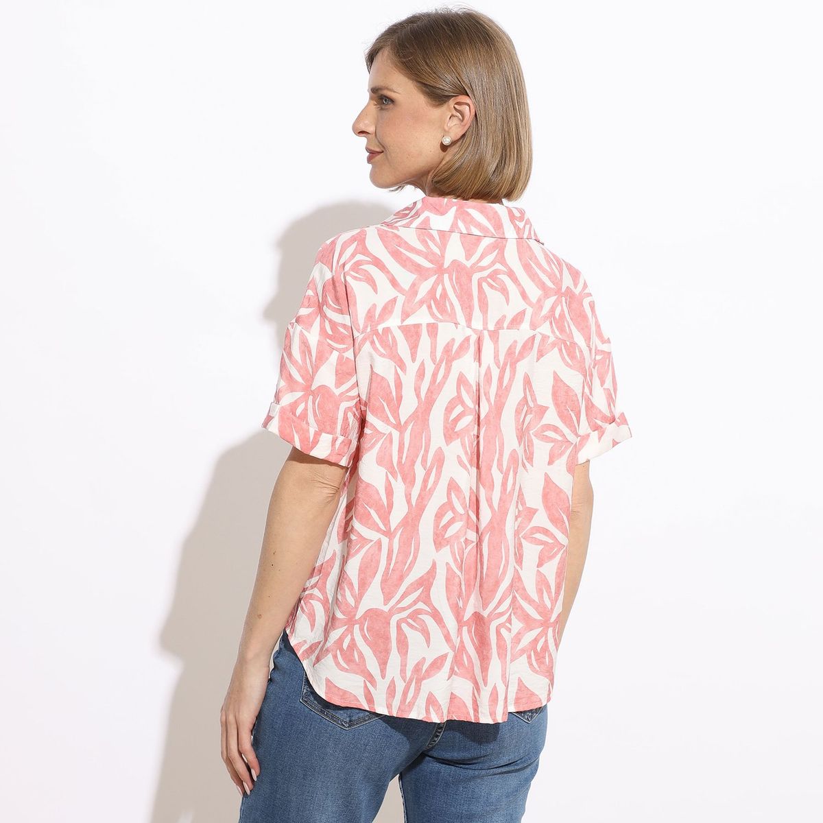 NEWPORT - Blusa Manga Corta Casual Mujer Newport