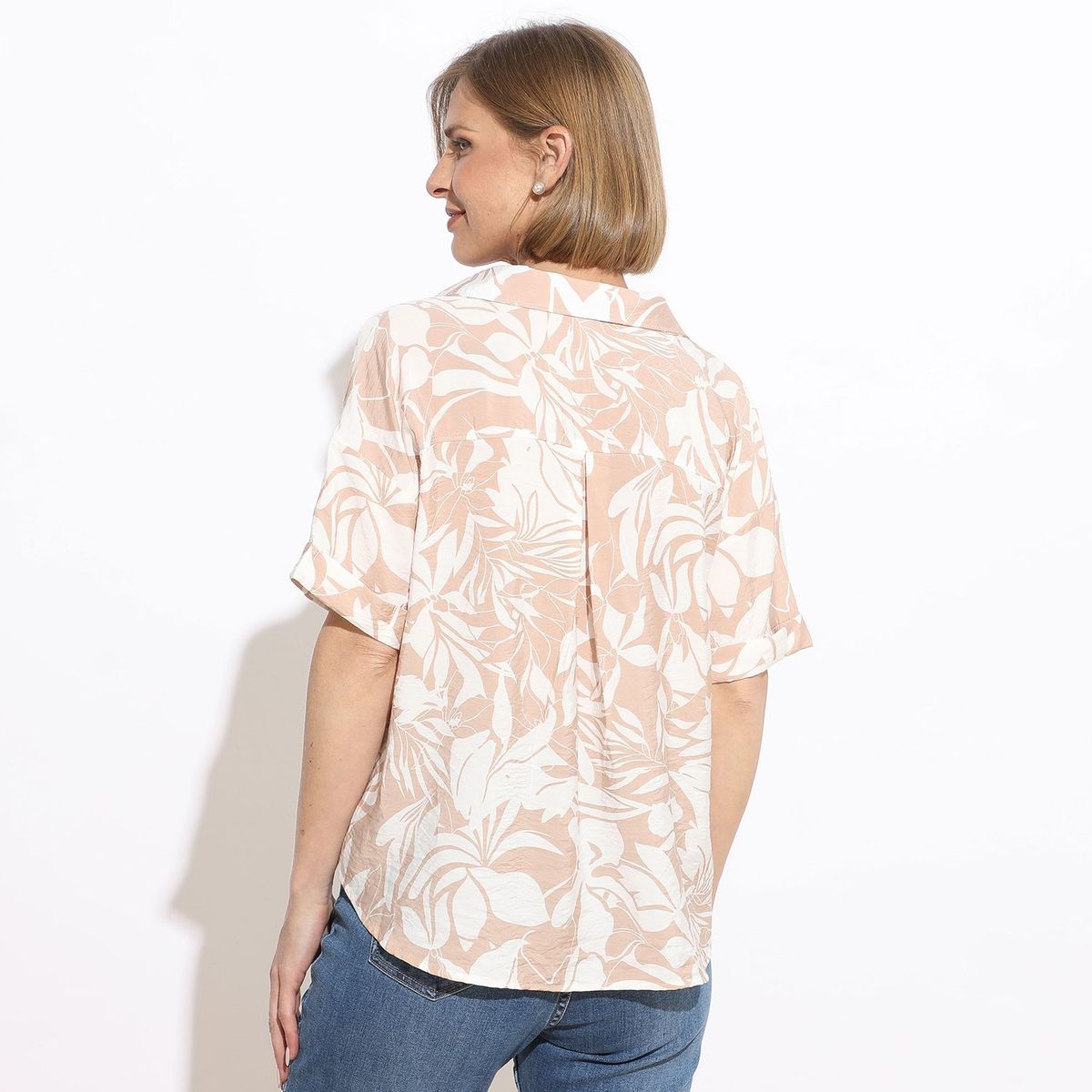 NEWPORT - Blusa Manga Corta Casual Mujer Newport