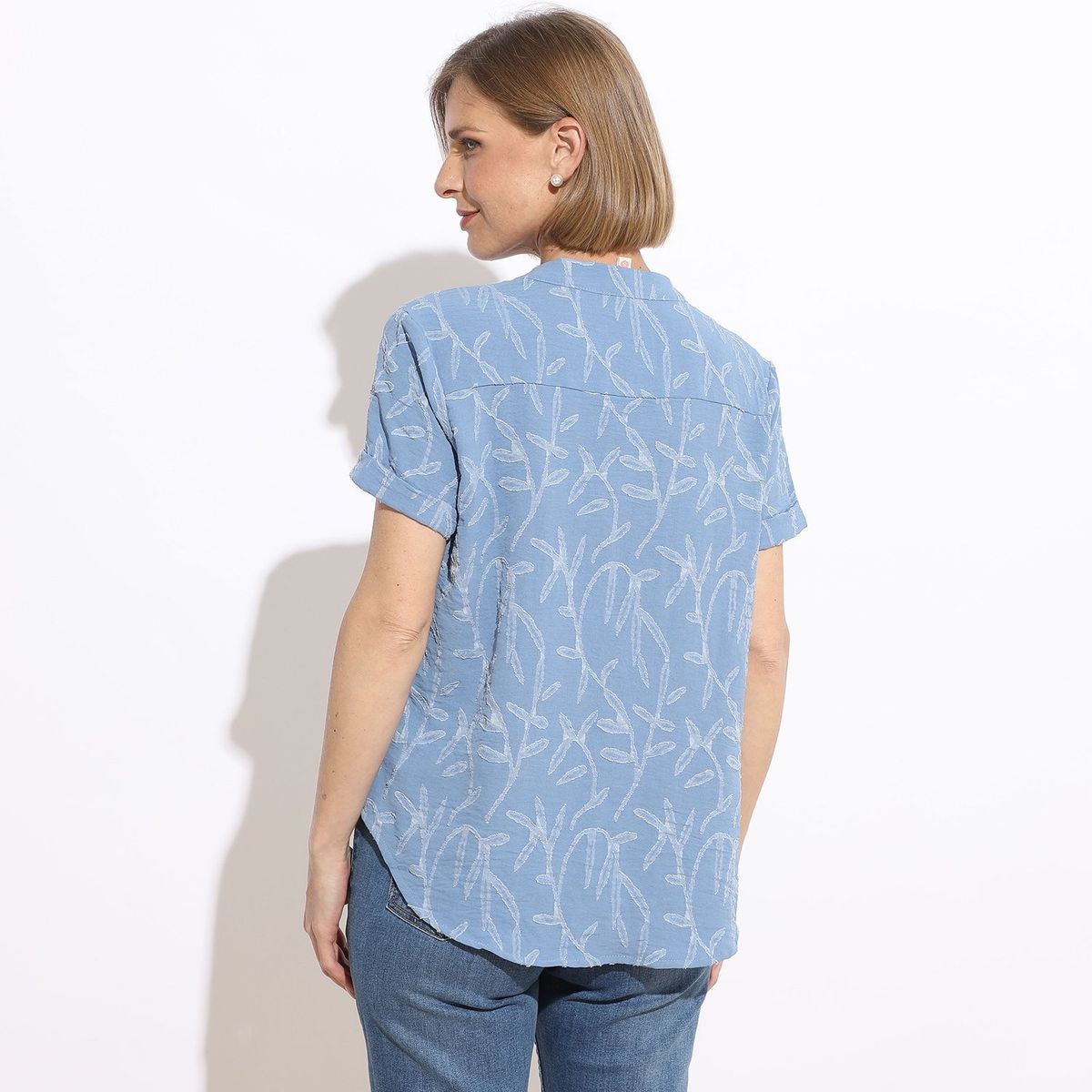 NEWPORT - Blusa Manga Corta Casual Mujer Newport