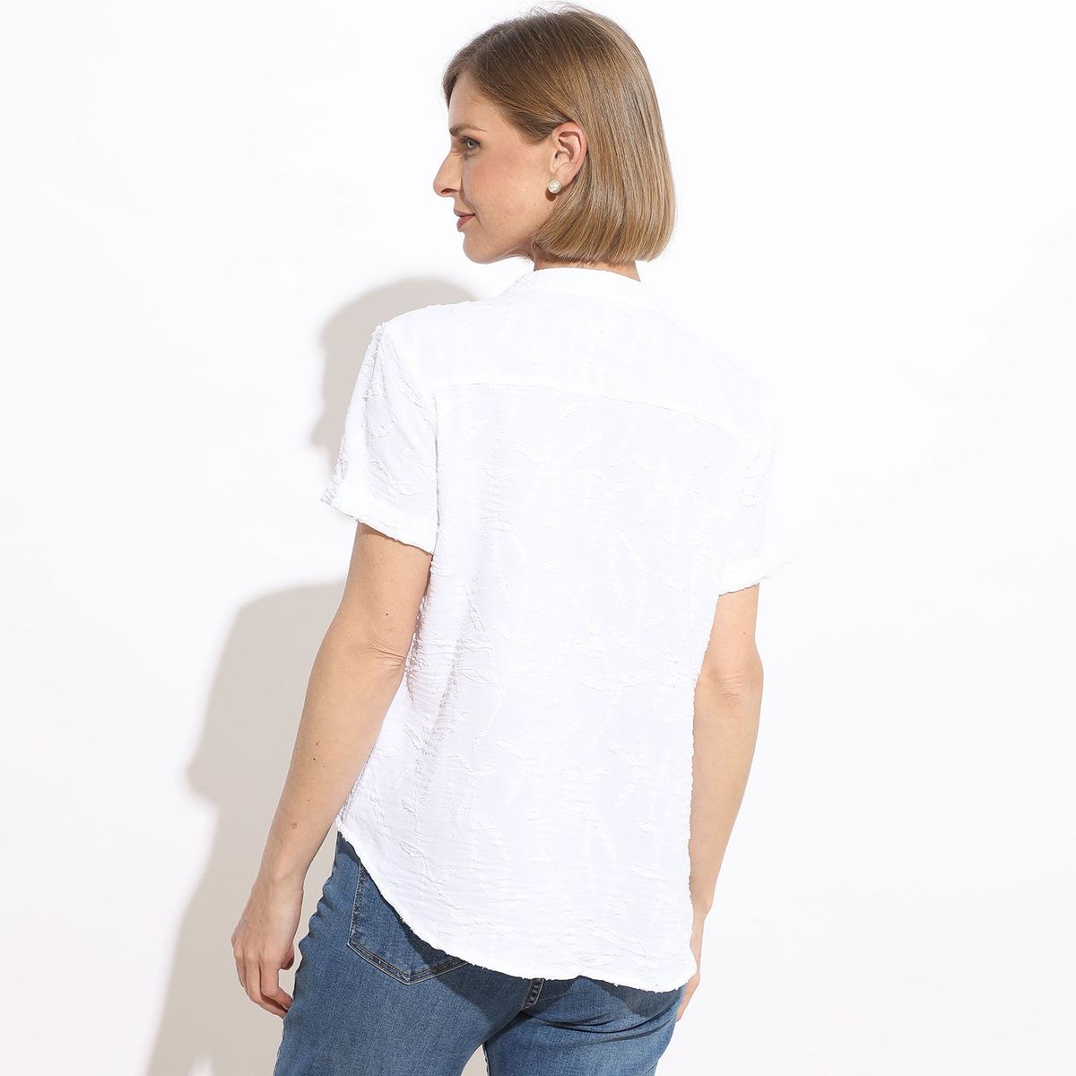 NEWPORT - Blusa Manga Corta Casual Mujer Newport