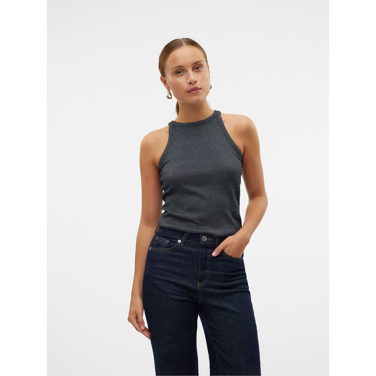 VERO MODA - Top Sin Mangas Algodón Mujer Vero Moda
