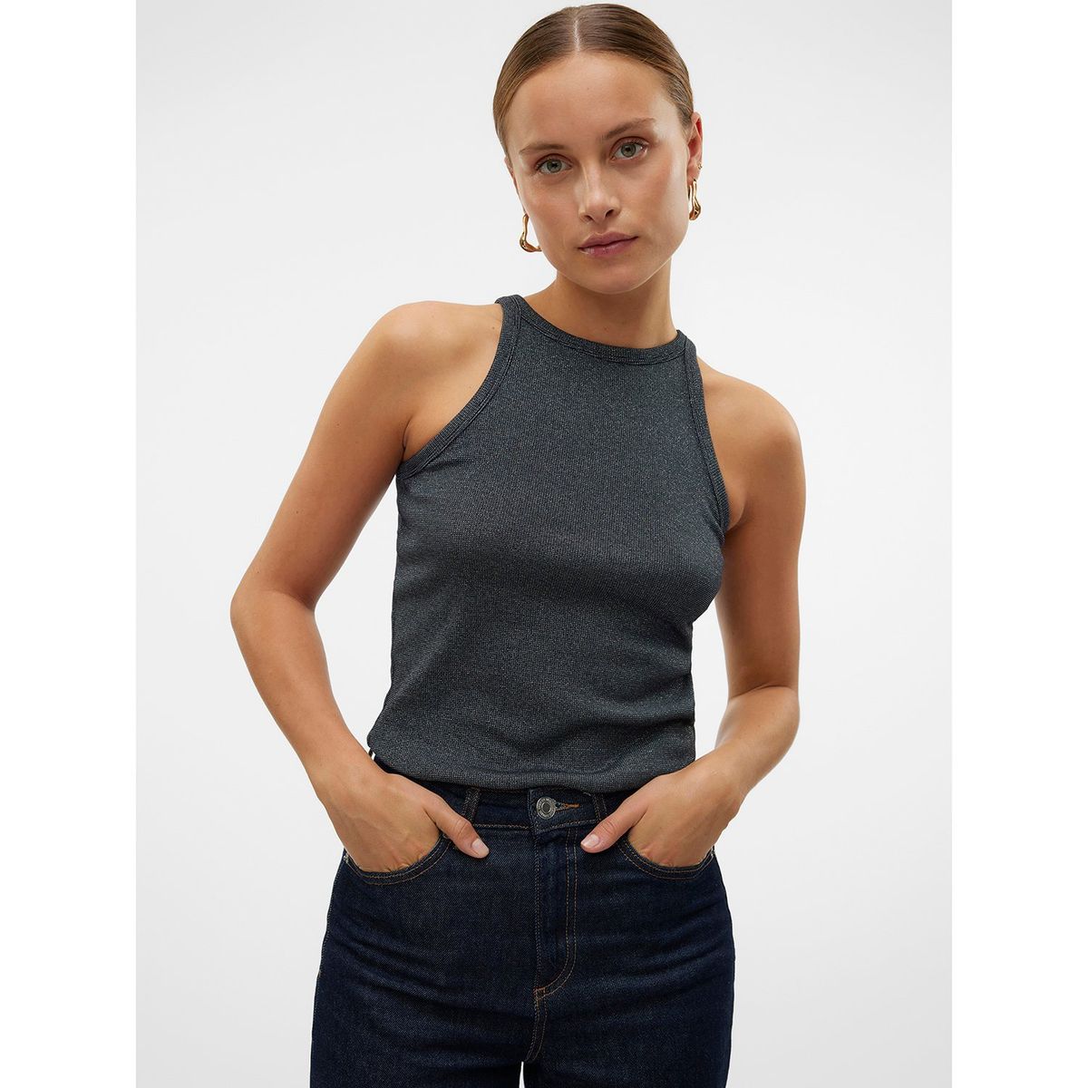 VERO MODA - Top Sin Mangas Algodón Mujer Vero Moda