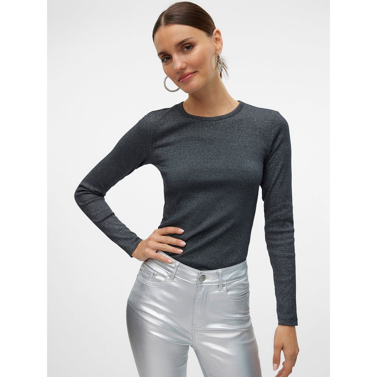 VERO MODA - Polo Manga Larga Algodón Mujer Vero Moda