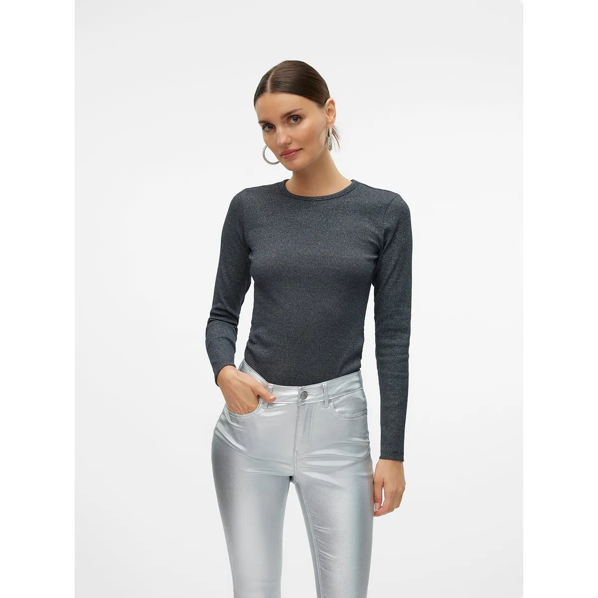 VERO MODA - Polo Manga Larga Algodón Mujer Vero Moda