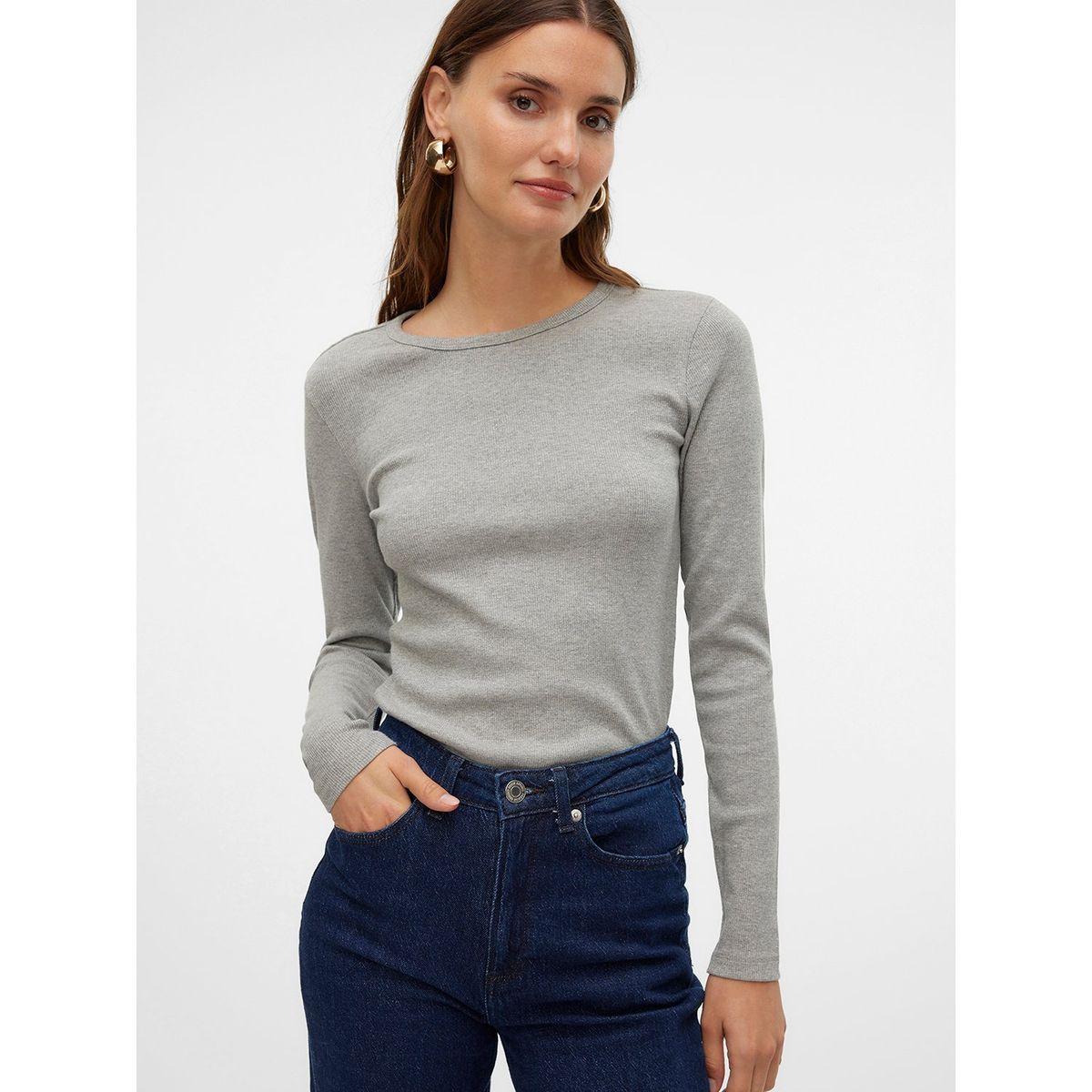 VERO MODA - Polo Manga Larga Algodón Mujer Vero Moda