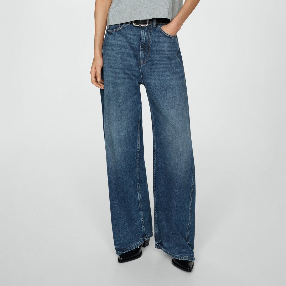 MANGO - Jean Balloon 100% Algodón Mujer Mango