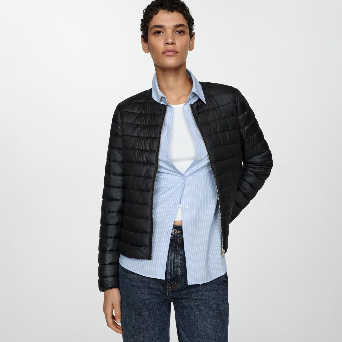 MANGO - Casaca Acolchada Casual Mujer Mango