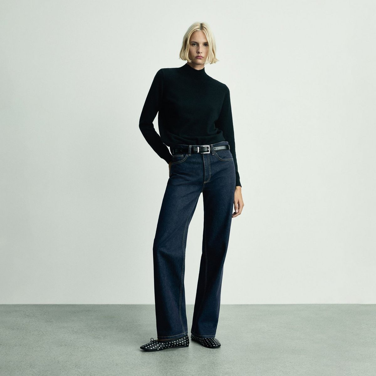 MANGO - Jean Straight 100% Algodón Mujer Mango