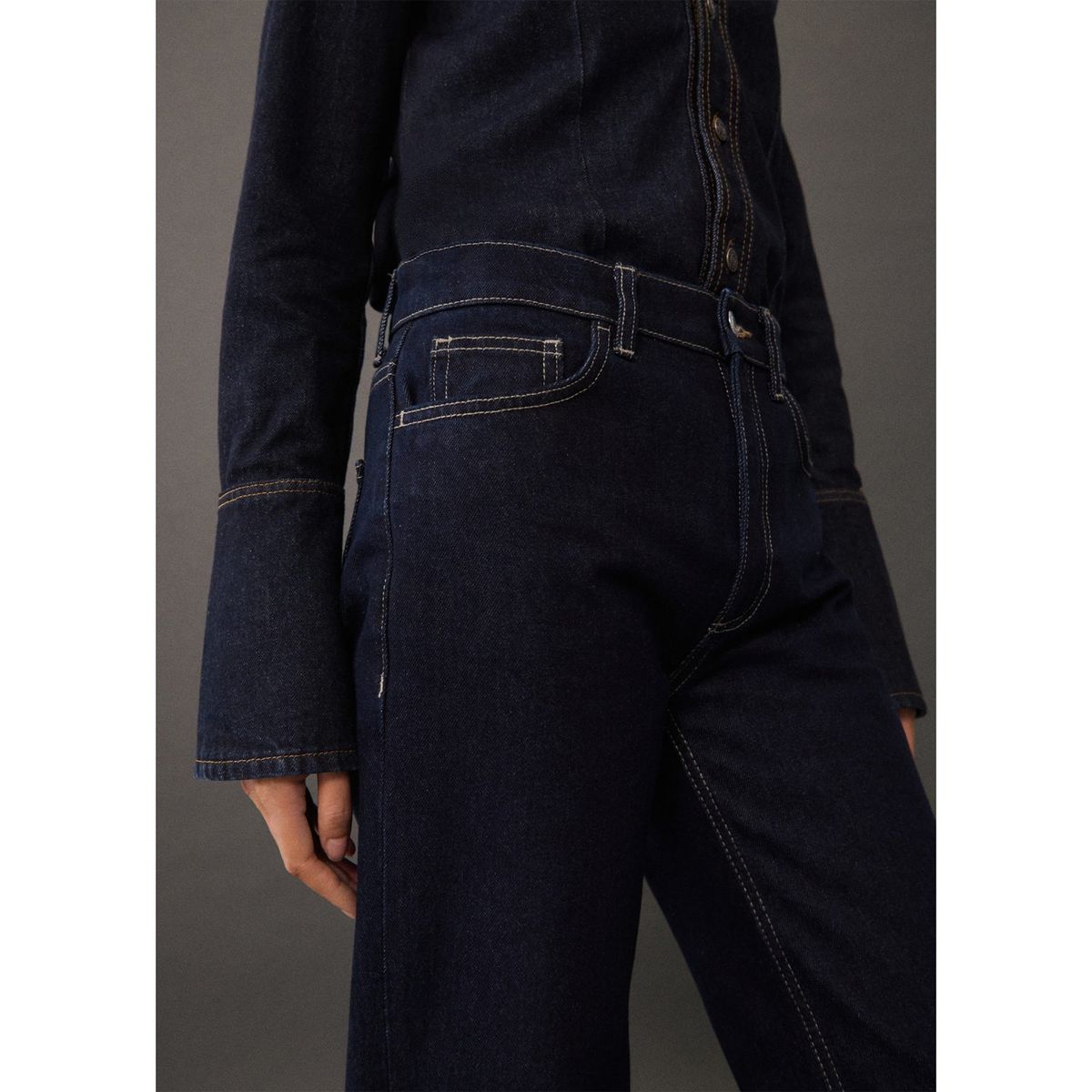 MANGO - Jean Straight 100% Algodón Mujer Mango