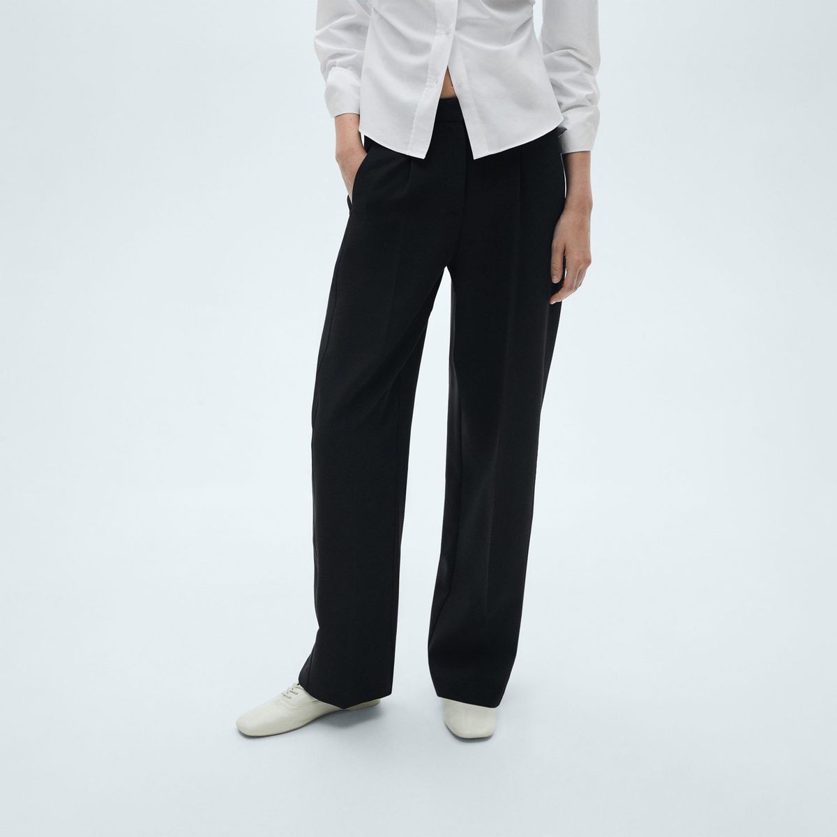 MANGO - Pantalón Straight Mujer Mango