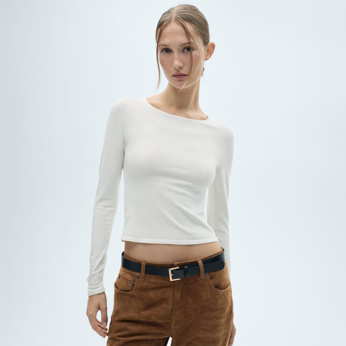 MANGO - Polo Manga Larga Mujer Mango