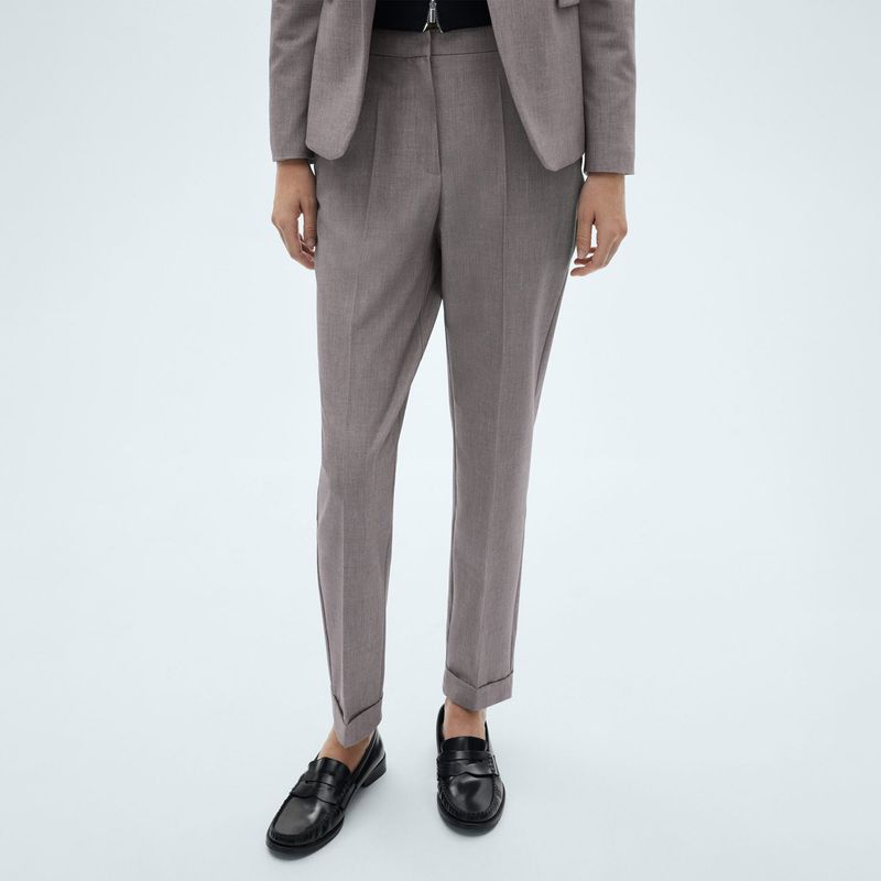 MANGO - Pantalón Straight Mujer Mango