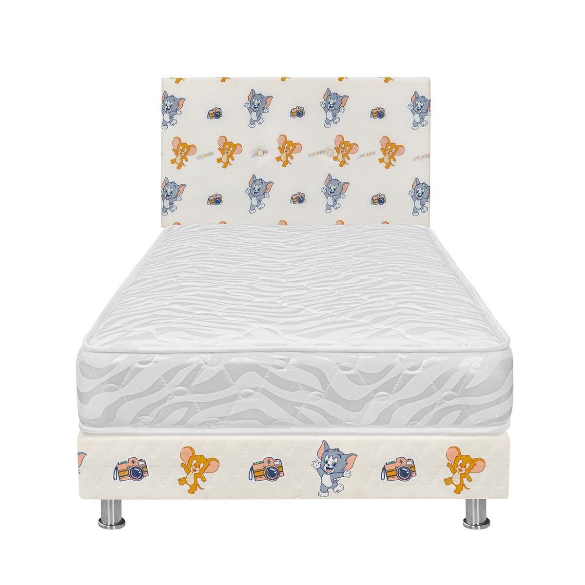 FORLI - Dormitorio Tom Jerry 1.5 Plz Blanco + Sofá