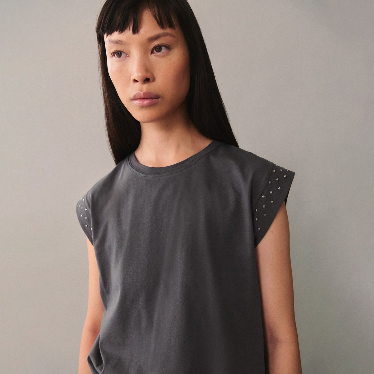 MANGO - Polo Sin Mangas 100% Algodón Mujer Mango