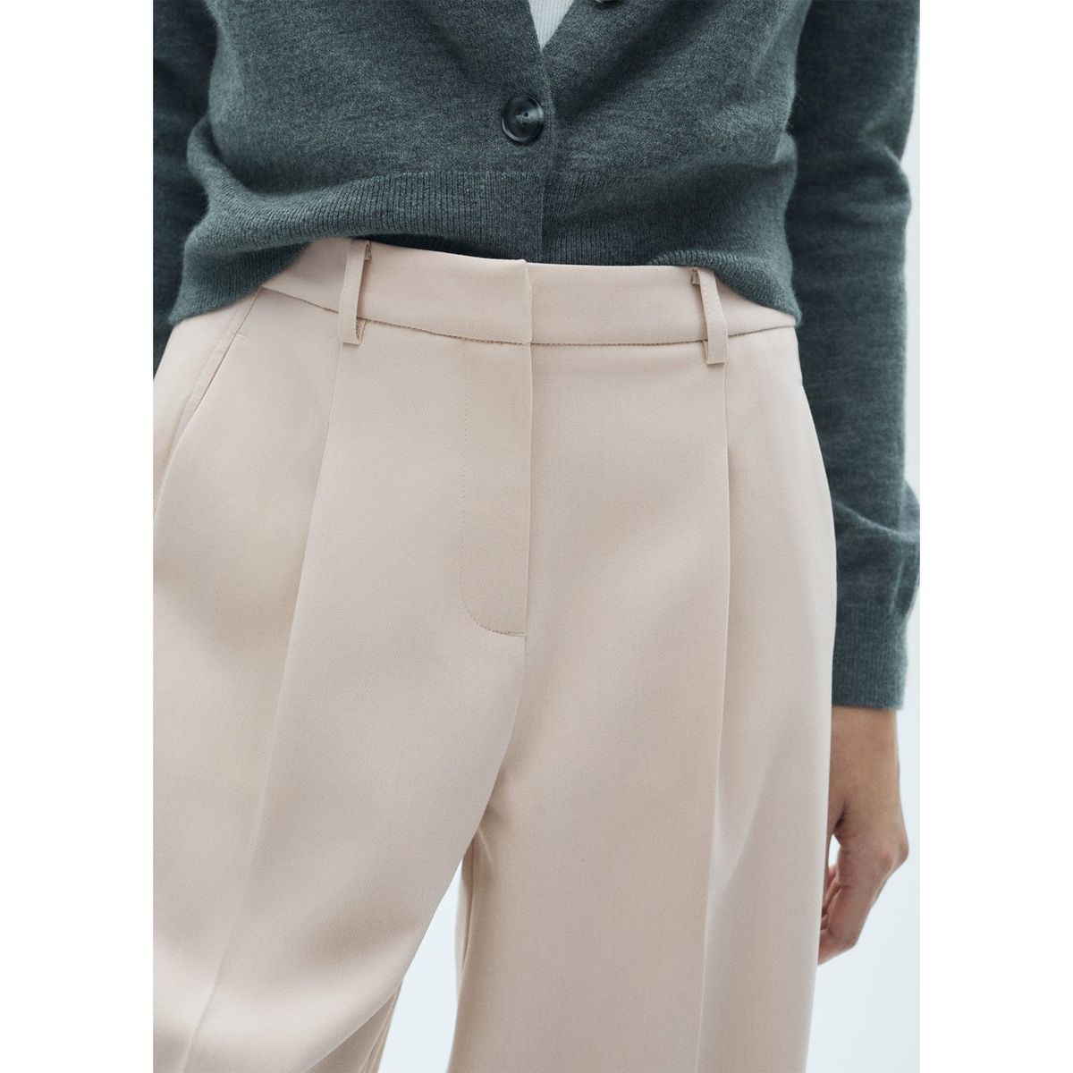 MANGO - Pantalón Straight Mujer Mango