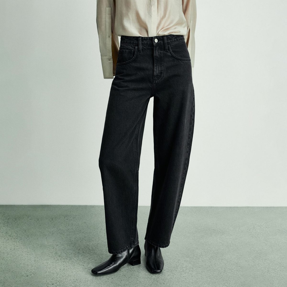 MANGO - Jean Balloon 100% Algodón Mujer Mango