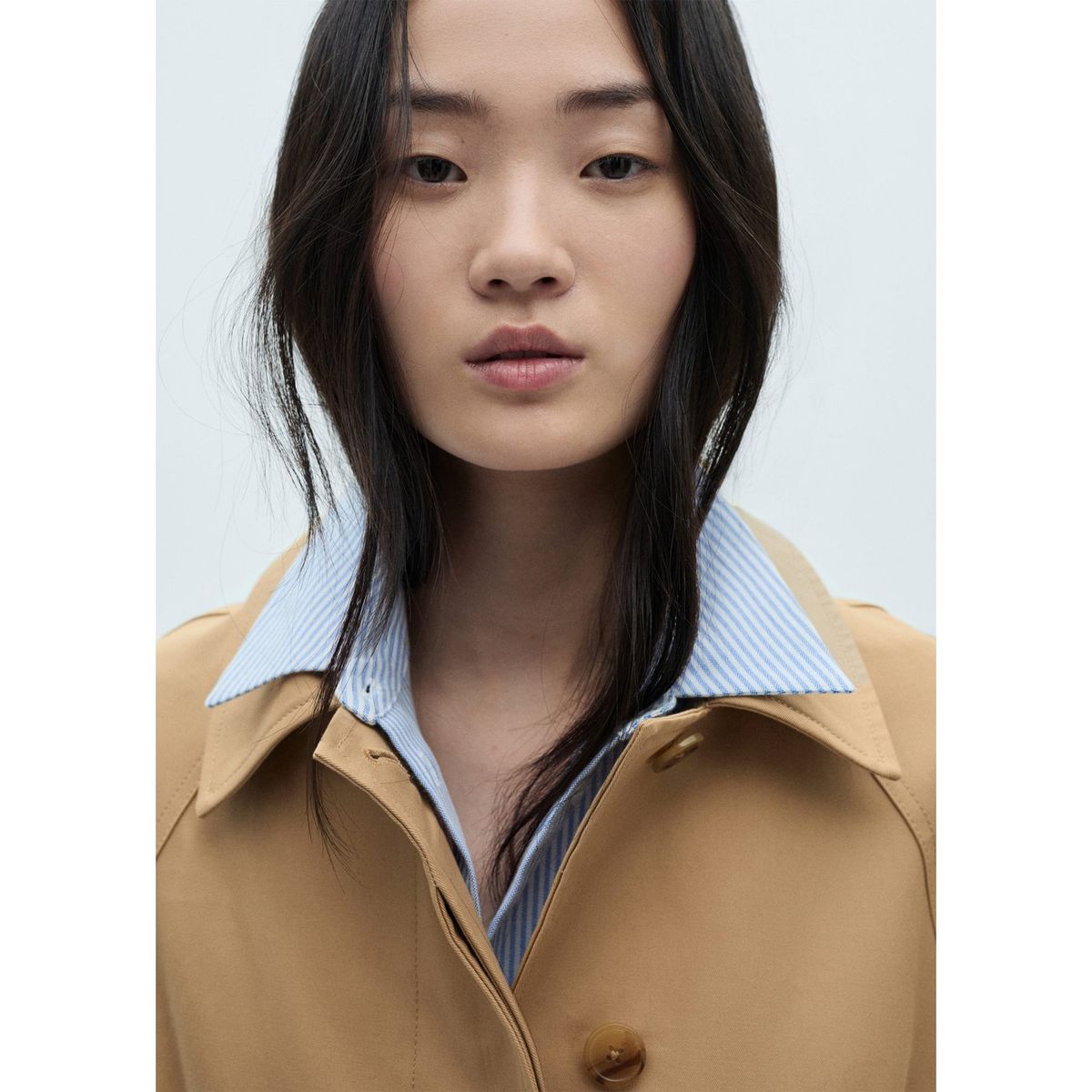 MANGO - Abrigo 100% Algodón Mujer Mango