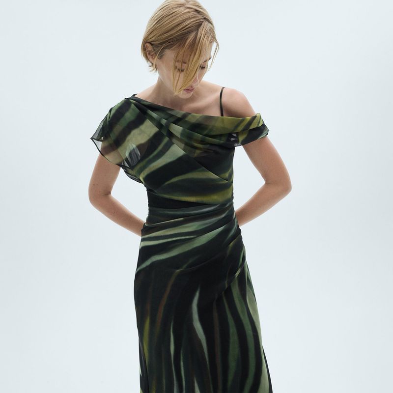 MANGO - Vestido Largo Mujer Mango