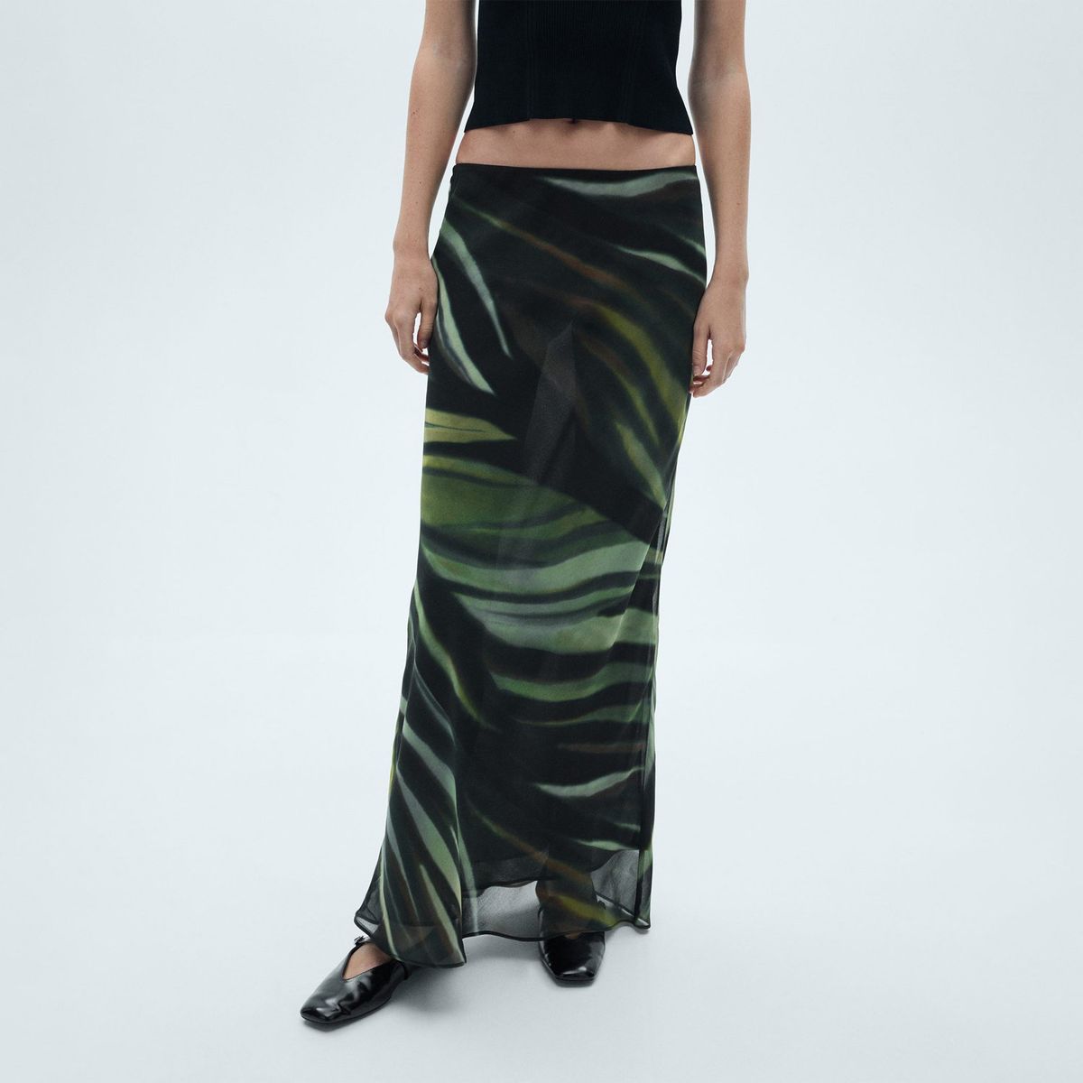 MANGO - Falda Larga Mujer Mango