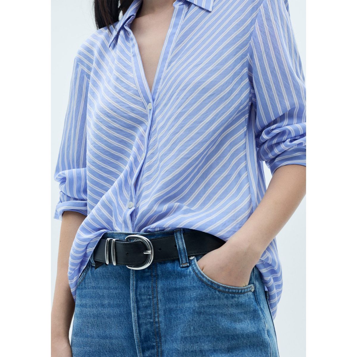 MANGO - Blusa Manga Larga Mujer Mango