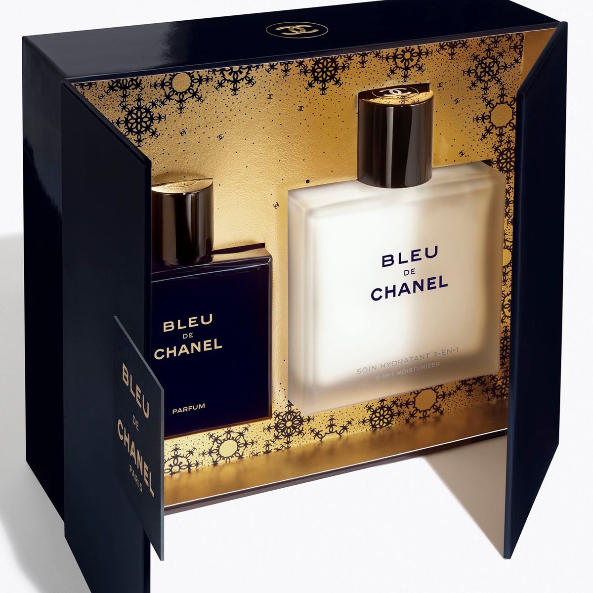 CHANEL - BLEU DE CHANEL ESTUCHE Parfum 50ml y Tratamiento Hidratante 3 en 1 90 ml Hombre