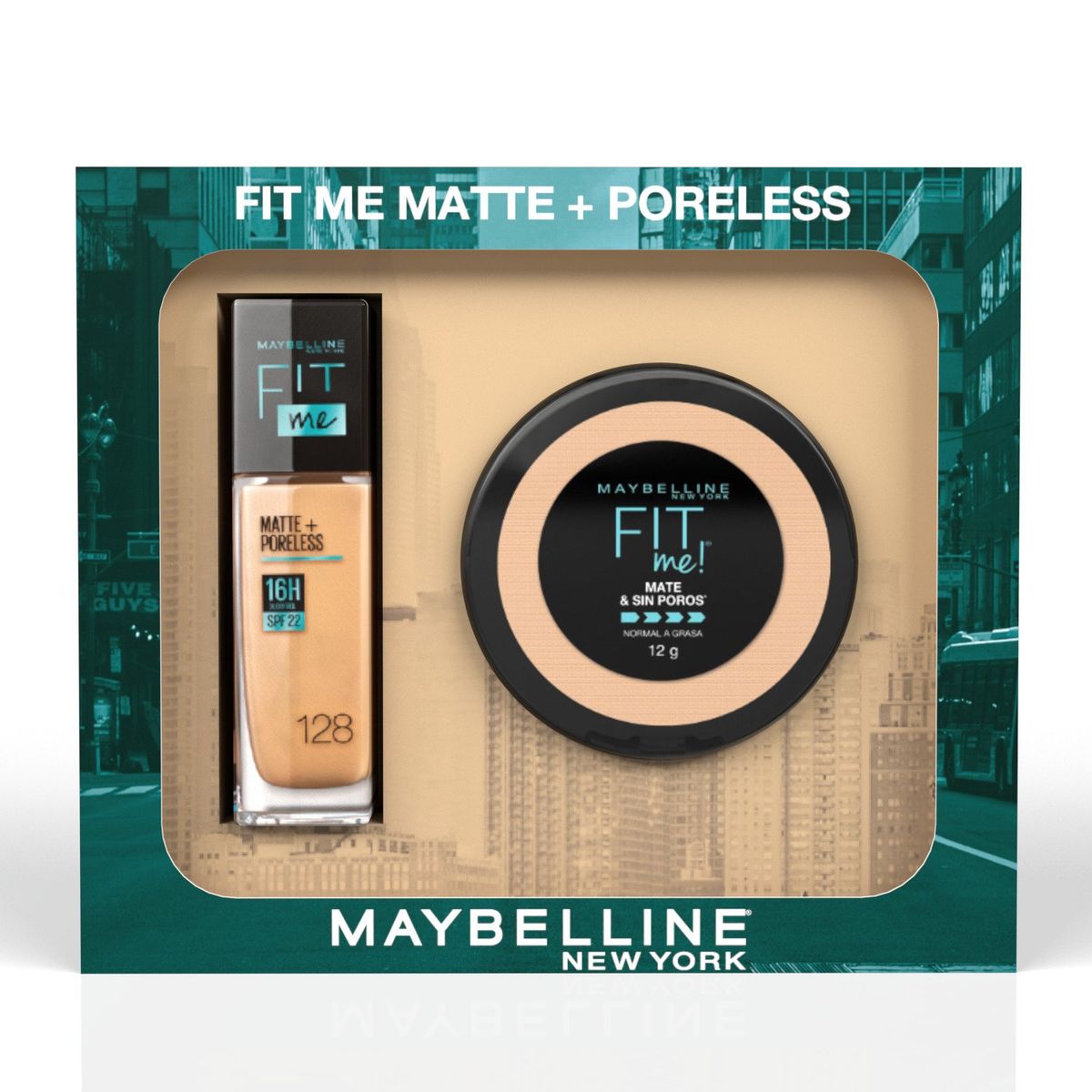 MAYBELLINE - Pack Maybelline Fit Me Base  + Polvos Rostro 220