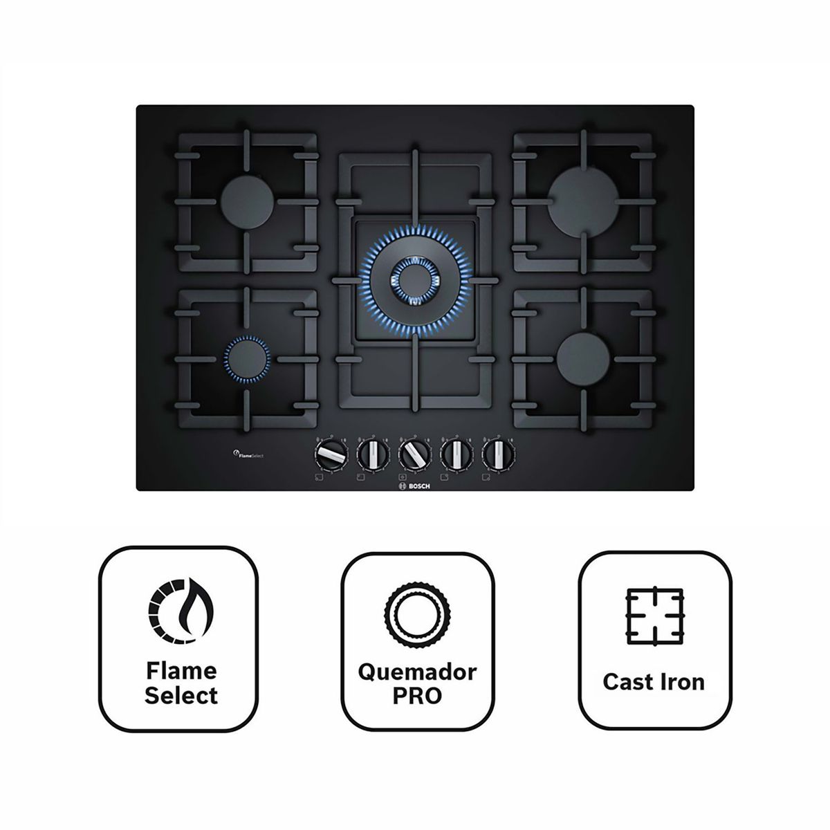 BOSCH - Encimera BOSCH PPQ7A6B90 Glass Bosch