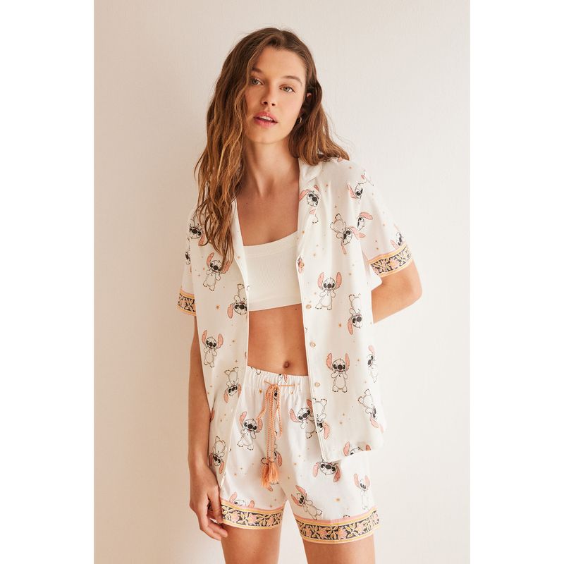 WOMEN SECRET - Pijama Stitch Manga Corta 100% Algodón Mujer Women Secret