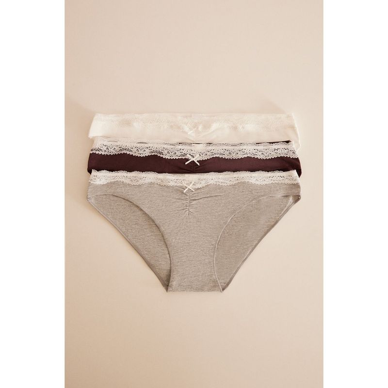 Women'secret Pack De 7 Braguitas De Algodón - Clásicas, Lisas Y Estampadas Con Lazo Original