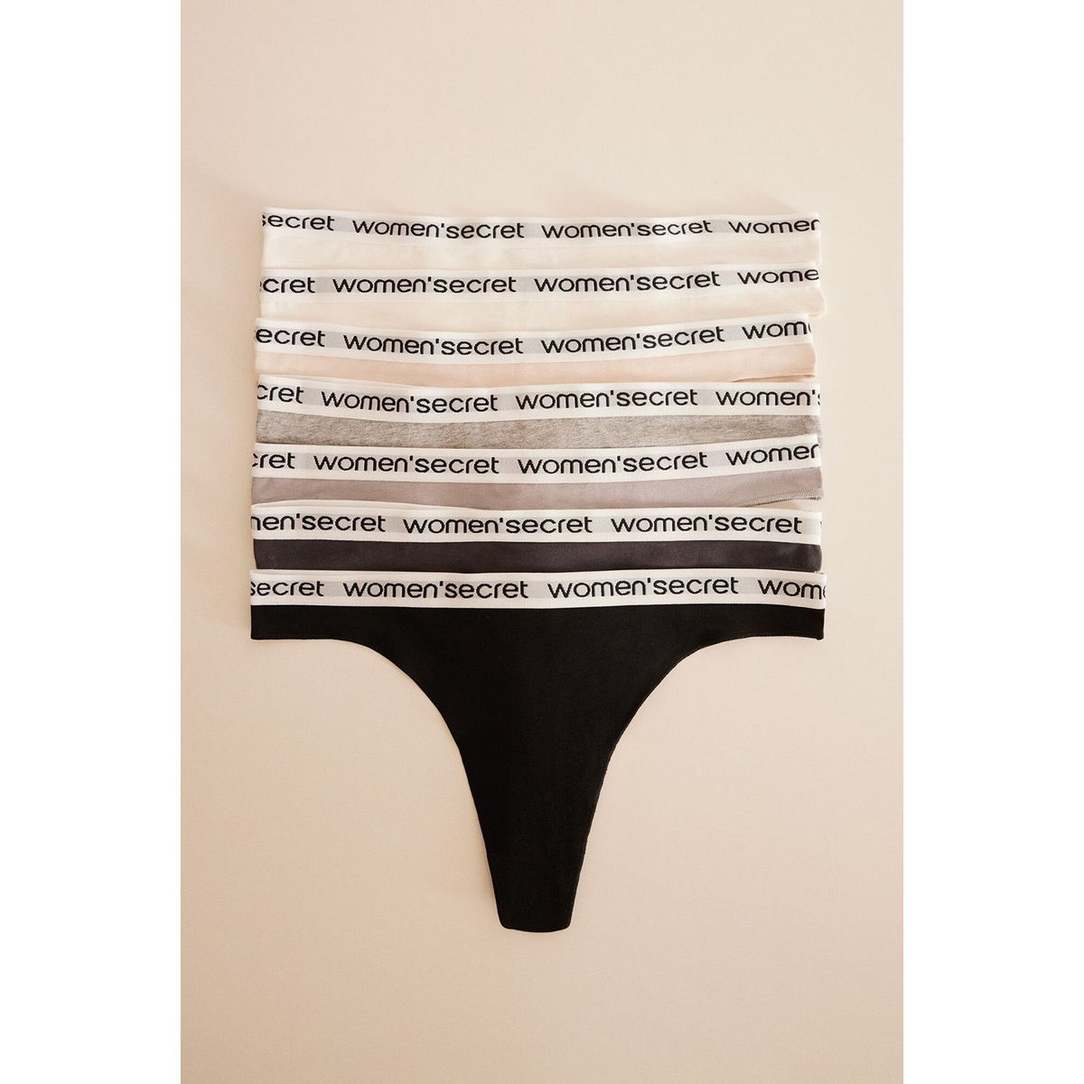 WOMEN SECRET - Pack X7 Calzón Tanga Algodón Mujer Women Secret