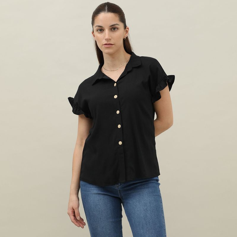 ELLE - Blusa Manga Corta Mujer Elle