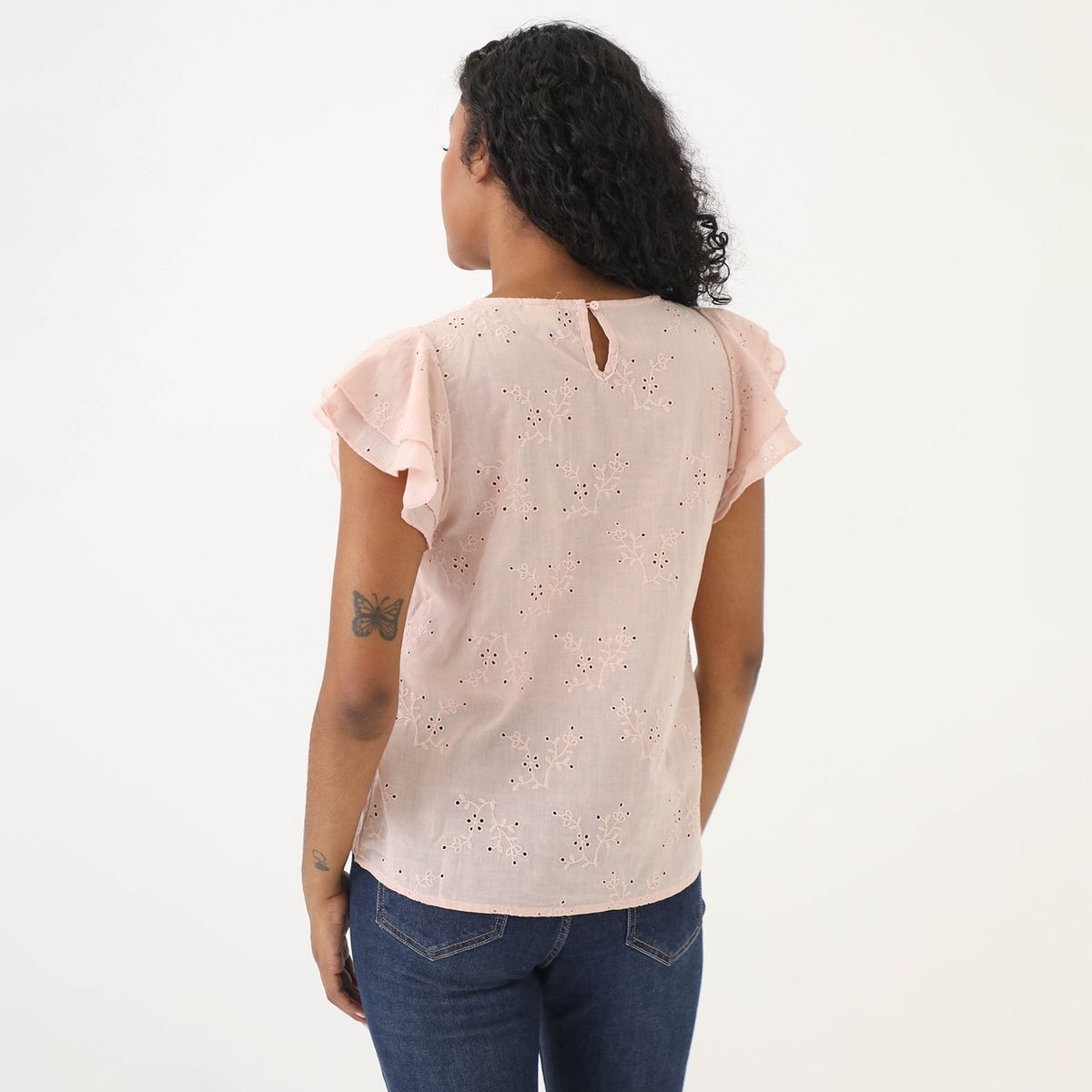 ELLE - Blusa Manga Corta 100% Algodón Mujer Elle