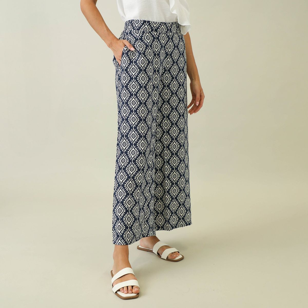 ELLE - Pantalón Culotte Mujer Elle