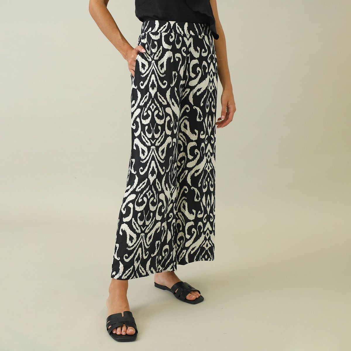 ELLE - Pantalón Culotte Mujer Elle